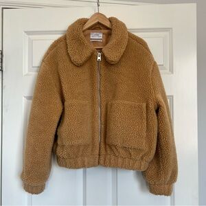 Urban outfitters teddy bomber jacket